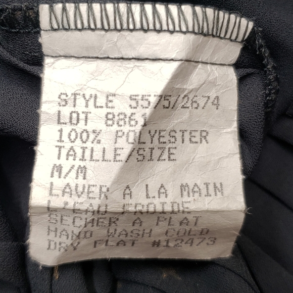 Sheer Wide Pleated Leg Pants Pull On Stars Black  Gold Size Medium - Picture 10 of 13